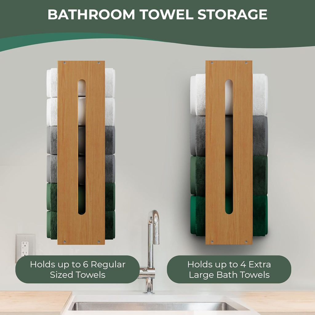 Bamboo Wall Mounted Towel Rack R4940