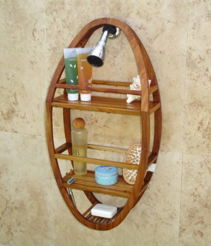 Oval Teak Shower Organizer K913490