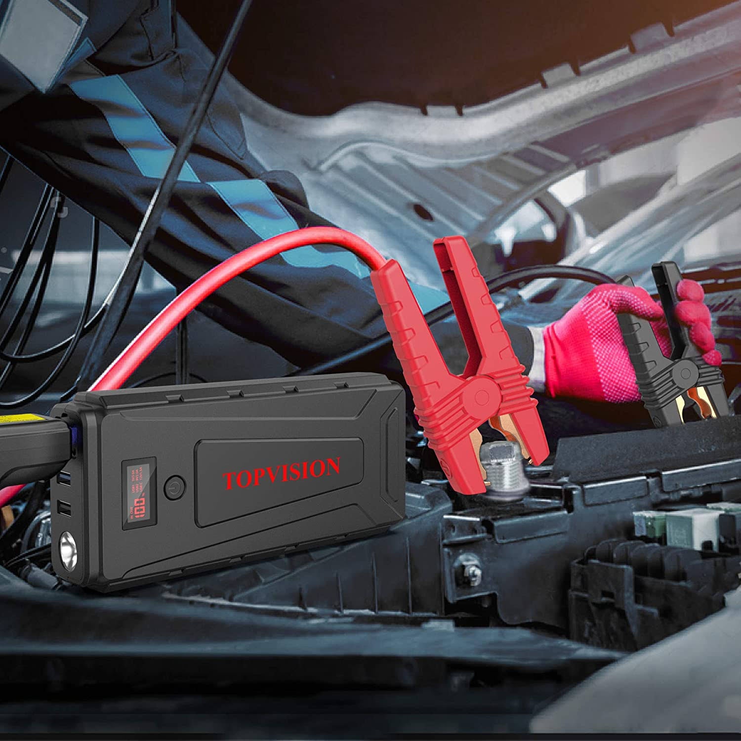 2200A Peak 20800mAh Portable Car Battery Power Pack with USB Quick Charge 3.0 C354