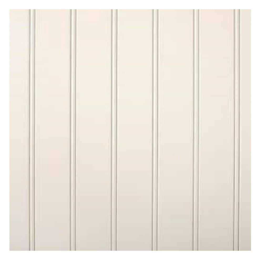 48-in x 96-in Beaded White Hardboard Wall Panel T220817