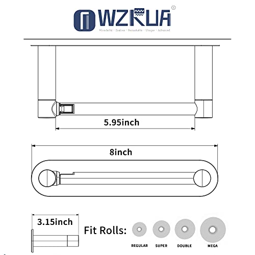 Brushed Nickel Toilet Paper Holder Stick On Stainless Steel and Zinc Alloy E93920