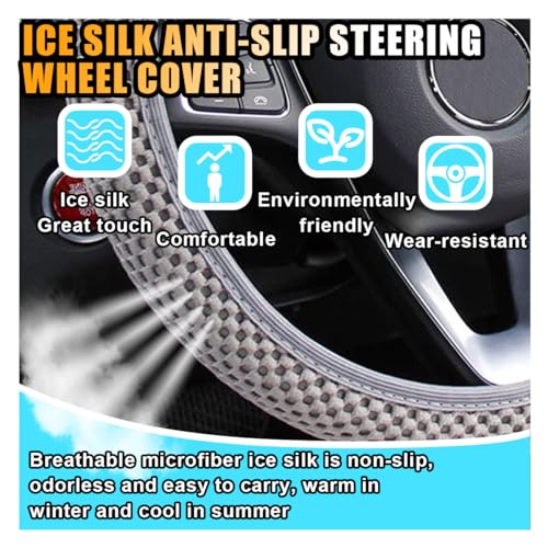 Universal 15 Inch Microfiber Steering Wheel Cover M9044
