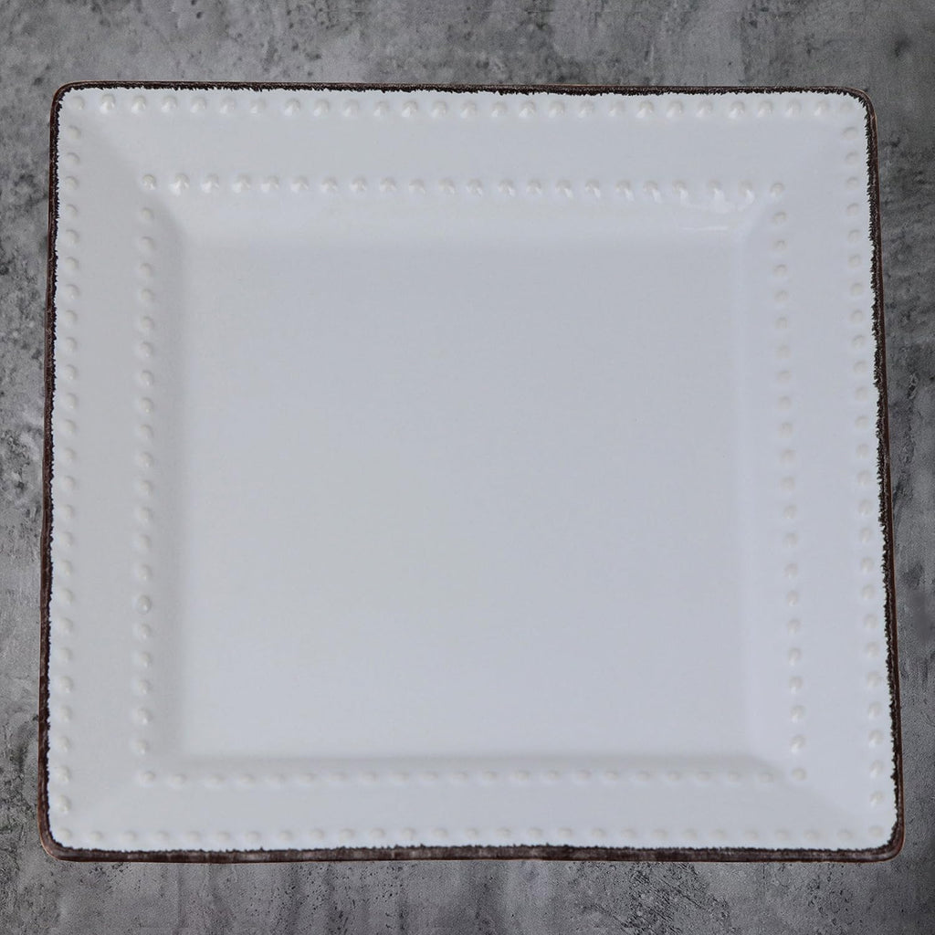 16 Piece White Stoneware Dinnerware Set A631959