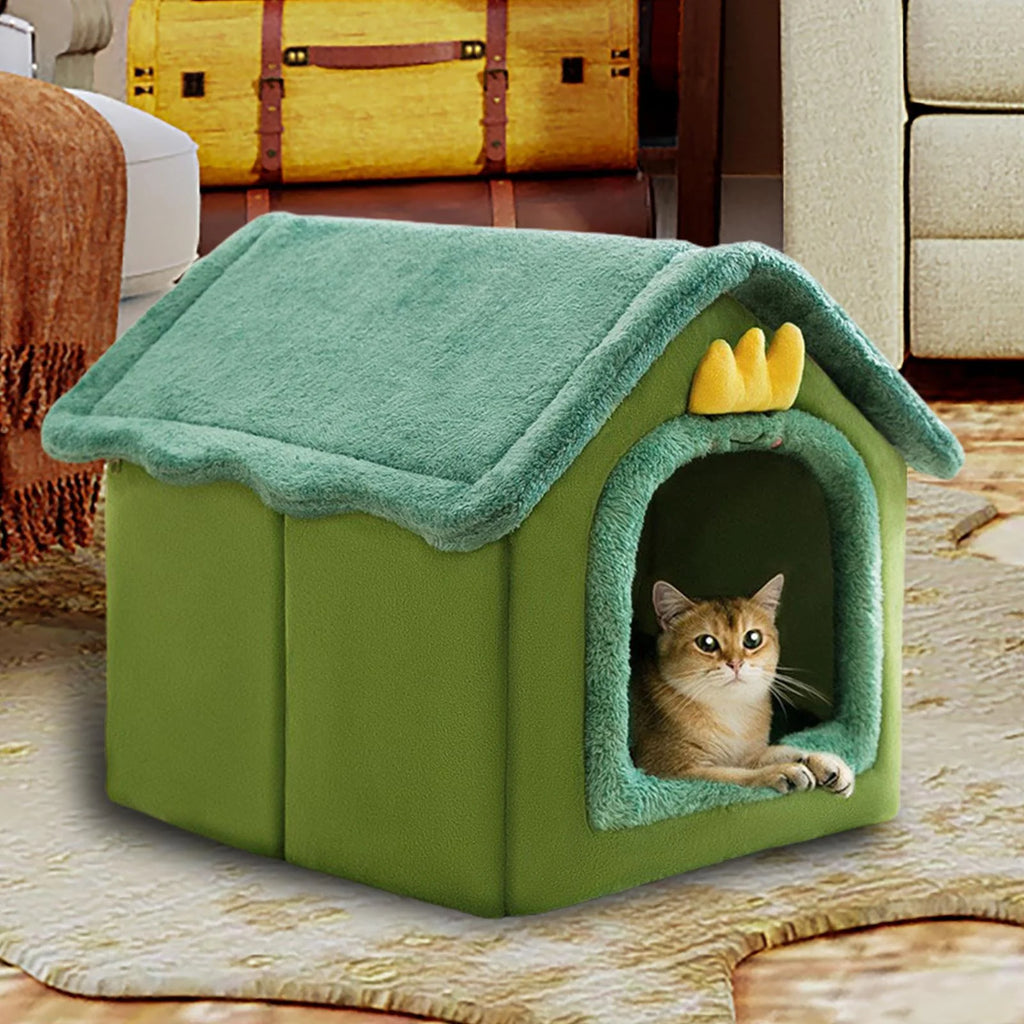 Cats Bed Sleeping House Cave Non Slip Kennel Warm Tent U704