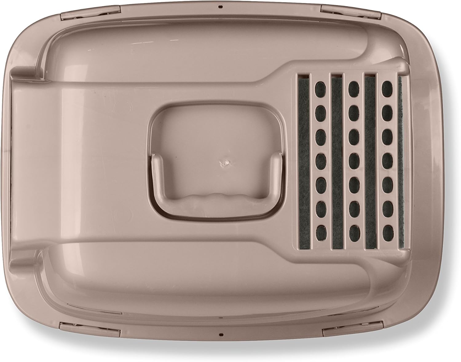 Large Enclosed Sifting Cat Pan with Odor Door, Hooded, Beige T633193