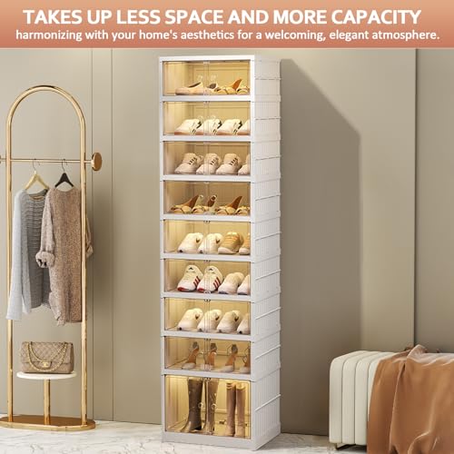 6 Tier 24 Pairs Foldable Plastic Shoe Cabinet Q501351