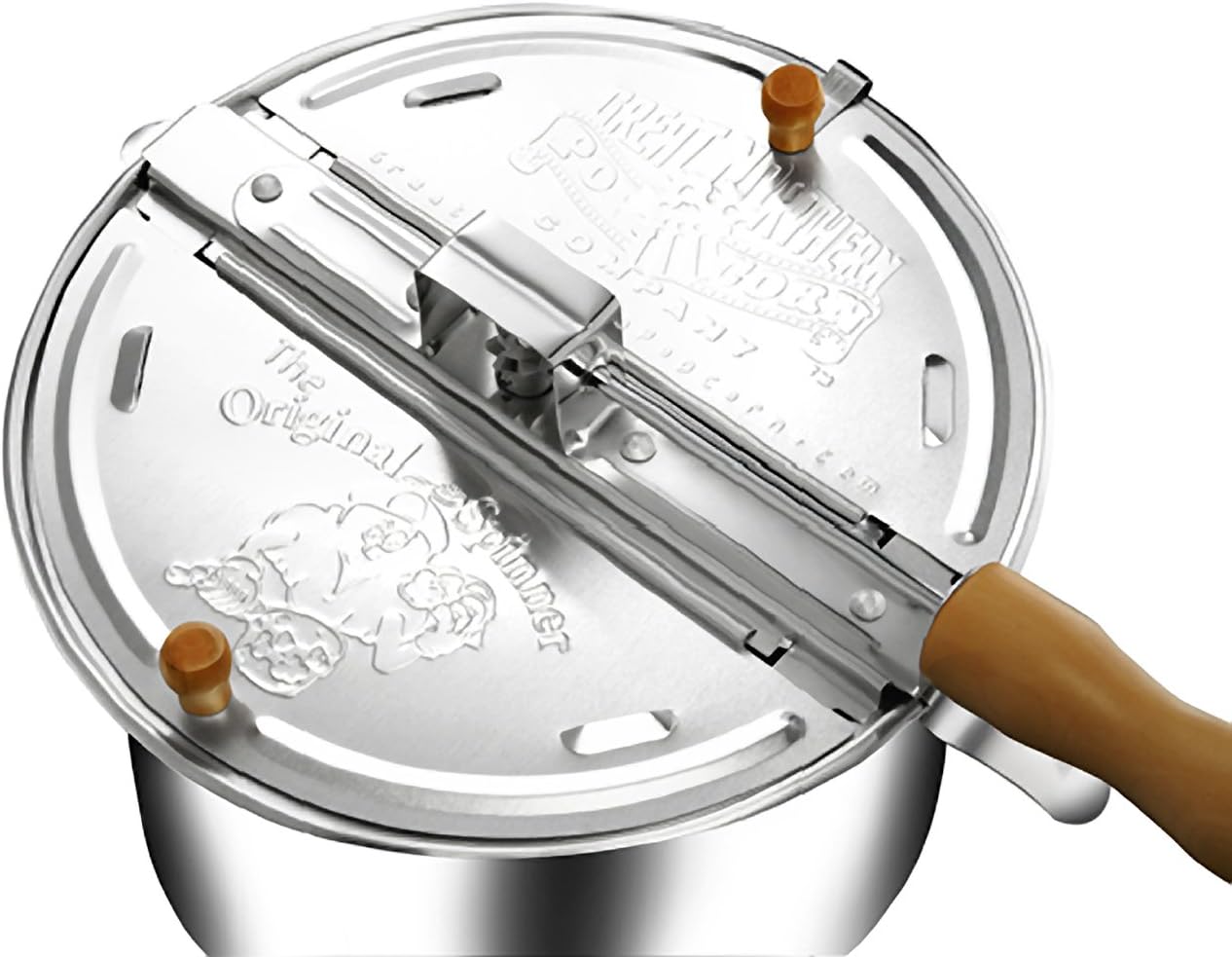 6-Quart Aluminum Popcorn Popper with Hand Crank U874