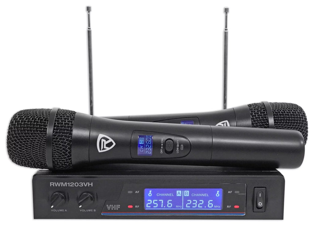 12" 3-Way 1600w Karaoke Speakers with Amplifier and Wireless Mics A152