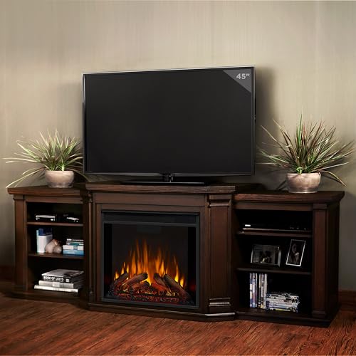 74" Electric Fireplace TV Stand with Adjustable Shelves and Storage, Remote Control, Timer F80664