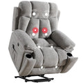 Large Power Lift Recliner Chair with Massage and Heat, Dark Gray W53727