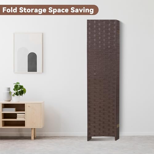 Brown 71" Wood Room Divider Screen G792