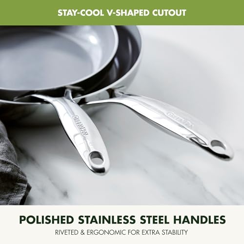 Gray 8" and 10" Hard Anodized Ceramic Nonstick Frying Pan Skillet Set I238