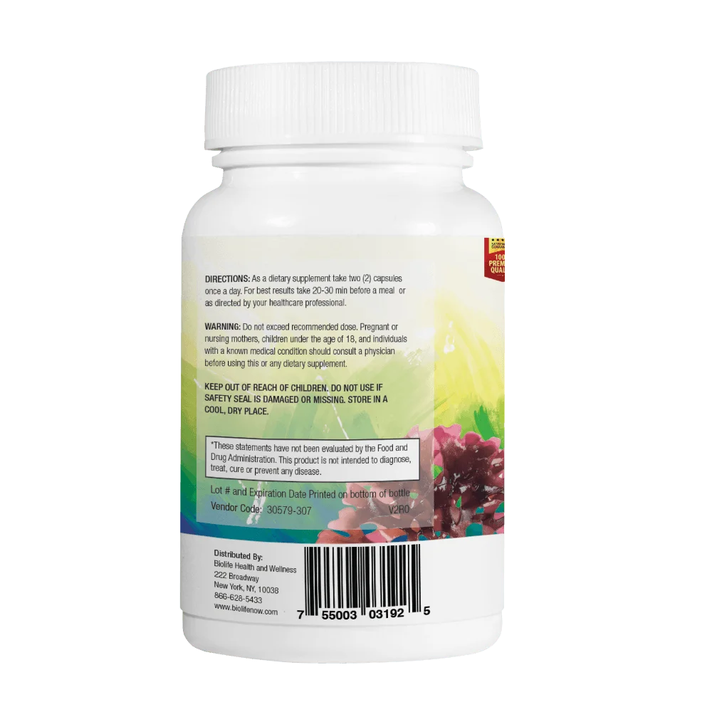 Sea Moss with Irish Moss, Bladderwrack, Burdock and Black Pepper (60 Capsules) Z346765