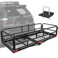 60 x 24 x 14 Inch Folding Hitch Mount Cargo Carrier with High Side Rails, 500 lbs. Capacity, 2" Receiver K535194