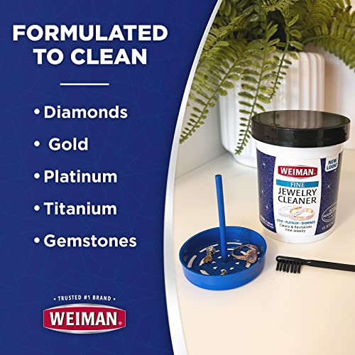 Fine Jewelry Cleaner Liquid with Cleaning Brush, 6 Oz O212056