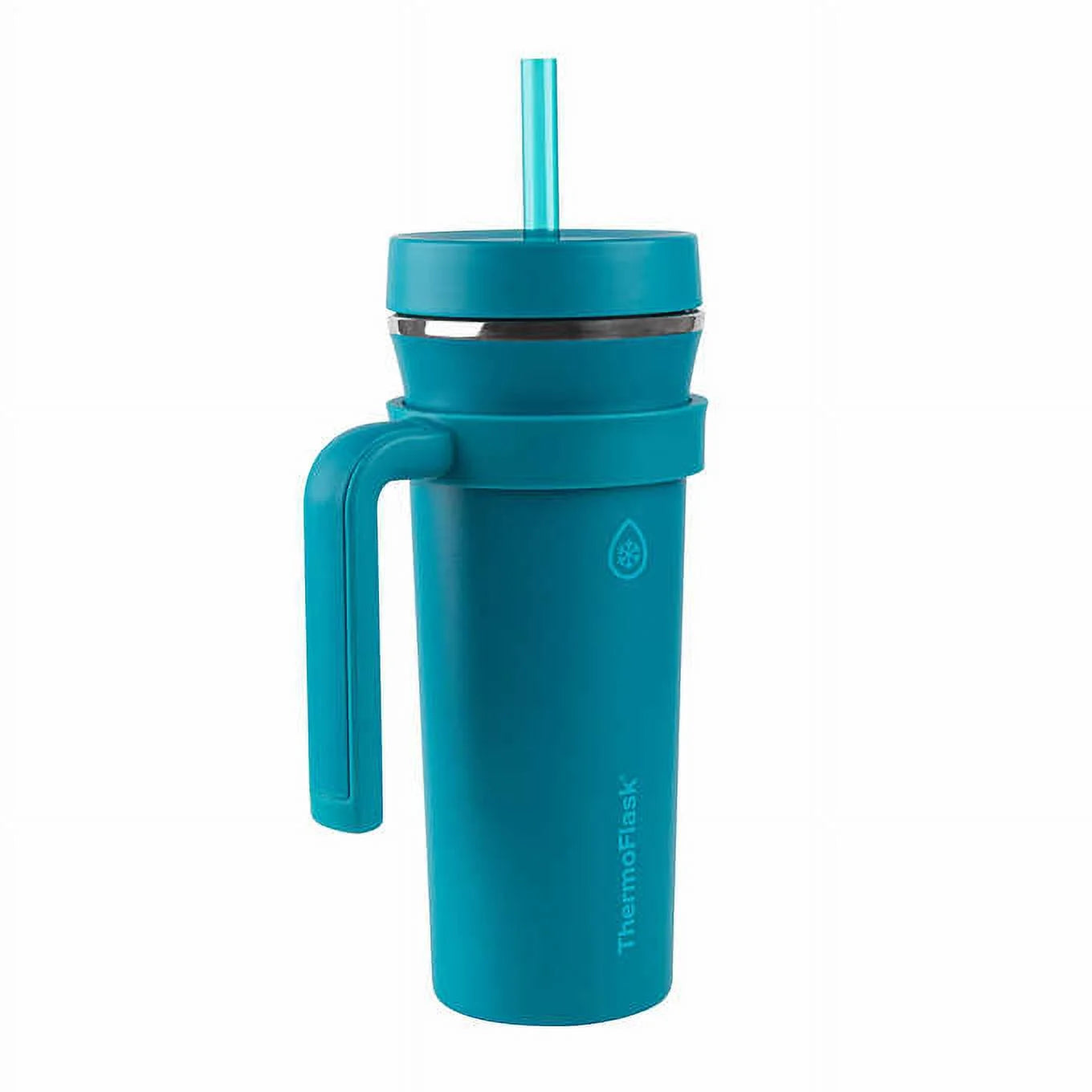 32oz Insulated Straw Tumbler with Handles, 2-pack (Teal & Grey) T40385