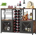 Wooded Coffee Bar Cabinet with Storage Sideboard E195