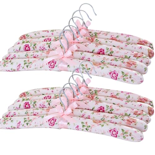 10PCS Floral Padded Coat Hangers S955