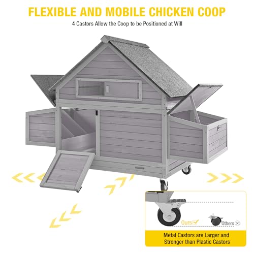 Large Hen House with Nesting Boxes Poultry Cage R684561