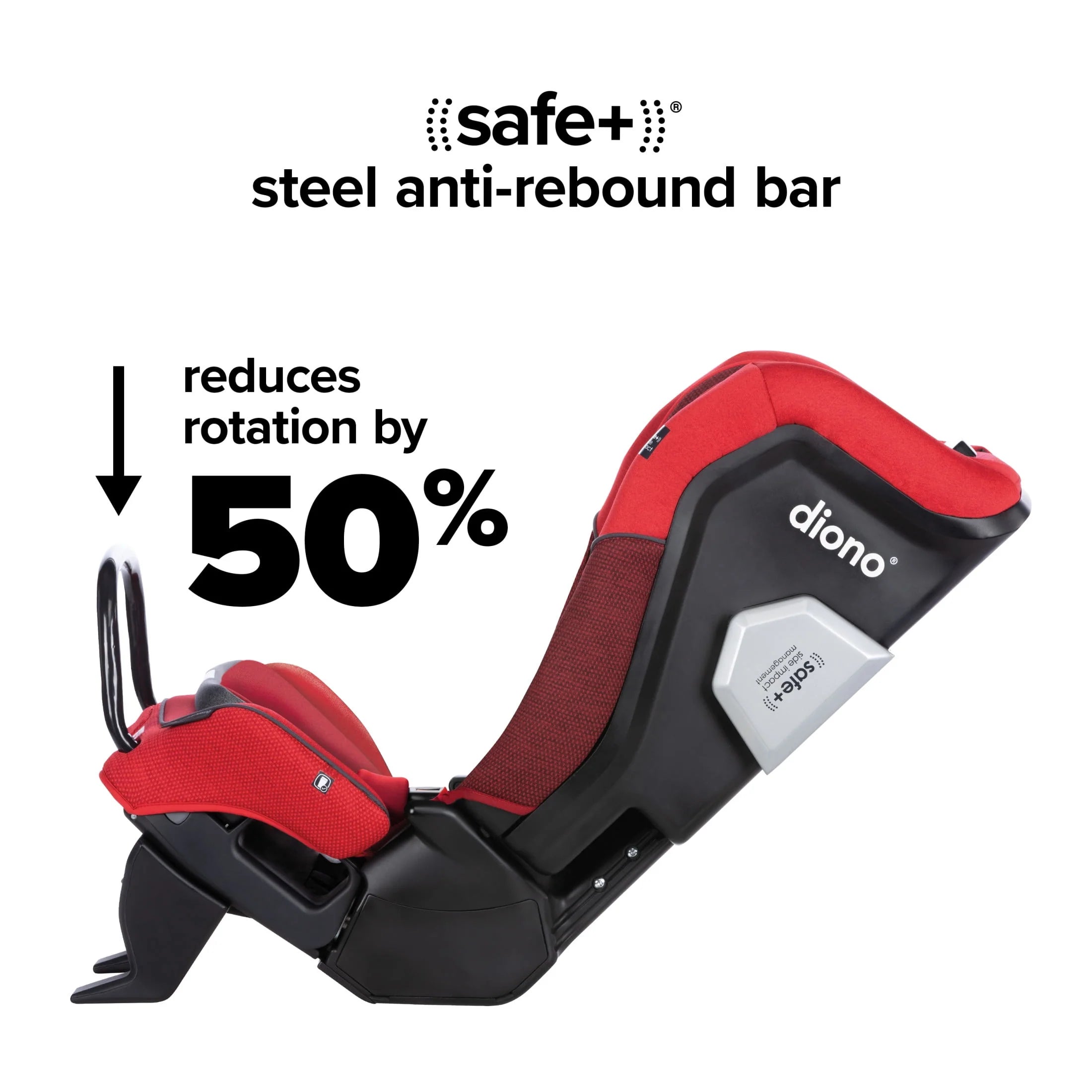 Red All-in-One Convertible Car Seat F388