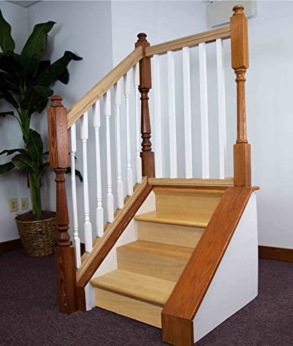 Primed White Wood Colonial Stair Rail Section Kit (7 foot 6 inches) E652