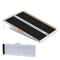 Black 6FT 800 lbs Aluminum Folding Wheelchair Ramp A955538