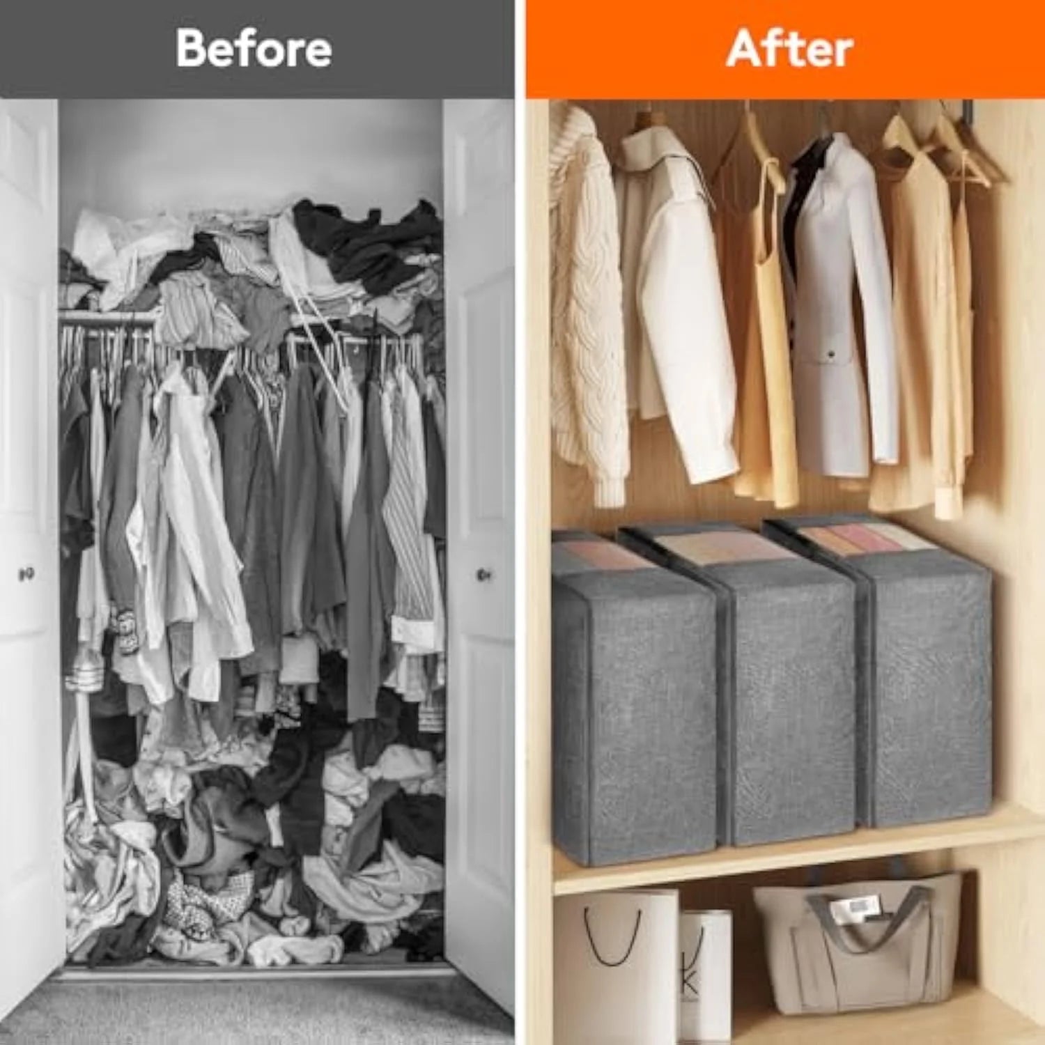 105L Extra Large Storage Bags with Zippers and Handles I414
