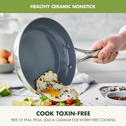 Gray 8" and 10" Hard Anodized Ceramic Nonstick Frying Pan Skillet Set I238