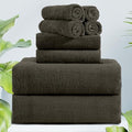 4 Pcs Oversized Black Microfiber Bath Towels 35x70 Inches M771897