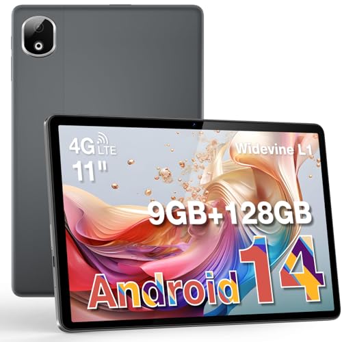 11 Inch Android Tablet with 9GB RAM 128GB ROM, 4G Cellular, Octa Core, 8000mAh O356
