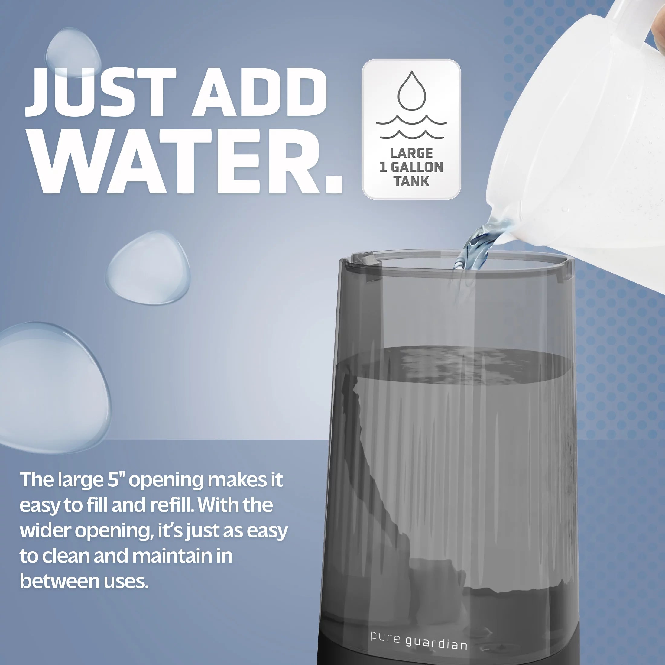 1 Gallon Ultrasonic Cool Mist Humidifier with Aroma Tray G4660