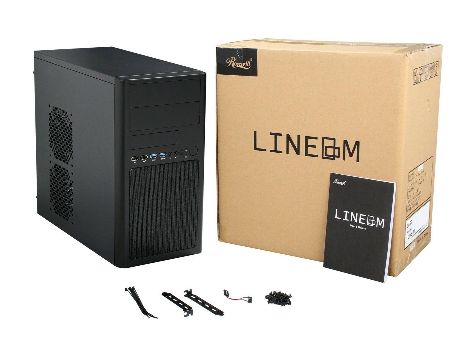 Micro-ATX Mini Tower Computer Case with Dual USB 3.0 Dual Fans M485