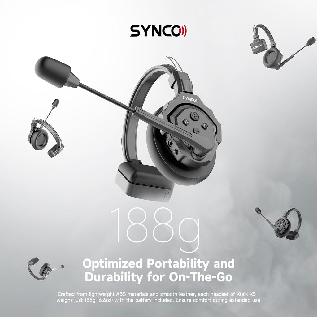 2.4GHz Wireless Headset with Microphone Intercom System (2PCS) N319