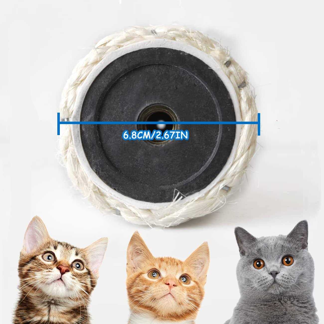 4 Pack Cat Scratching Post Replacement 15.7" 7.9 Natural Sisal Rope Scratcher Posts Refill N8816