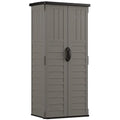 22 Cubic Ft. Vertical Resin Outdoor Storage Shed with Lockable Double Doors Y701580
