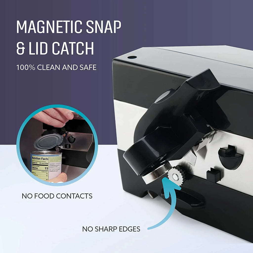 3 in 1 Under the Cabinet Electric Can Opener Black And Silver Q734659
