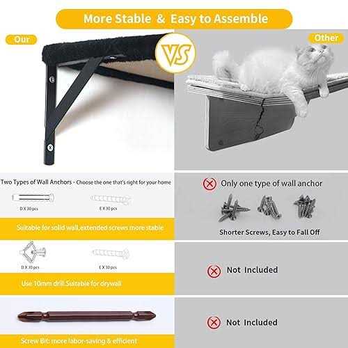 5pcs Wooden Cat Wall Shelves with Bridge, Steps, and Scratcher M342