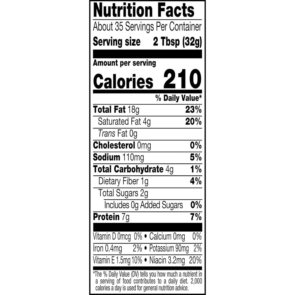 Creamy Peanut Butter Spread, No Sugar Added, 40 oz jar (Pack of 2) Z9760
