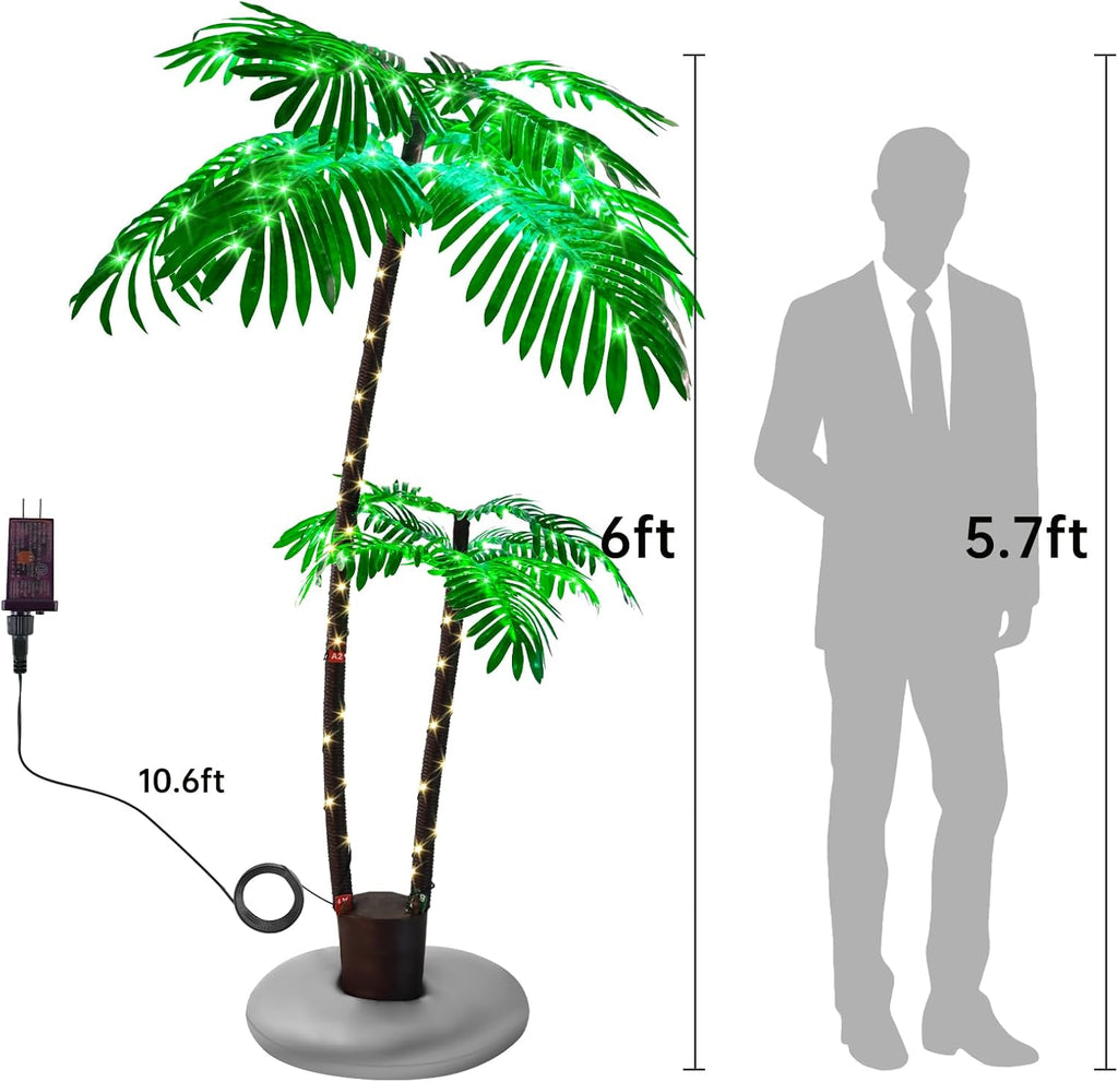 6FT Artificial Lighted Palm Tree B213