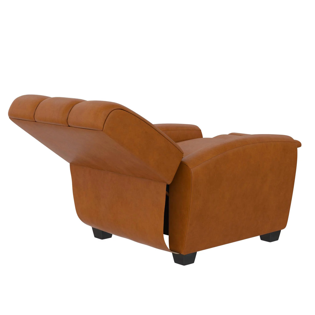 Camel Faux Leather Pushback Recliner Chair S33862