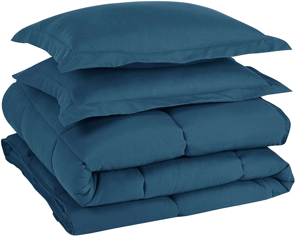 Teal Queen 3-Piece Lightweight Microfiber Comforter Set with Corner Tabs C24634