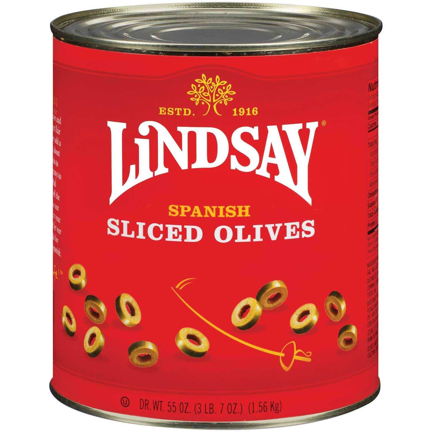 6 Packs Spanish Green Sliced Olives No Pimiento, 10 Can Q508