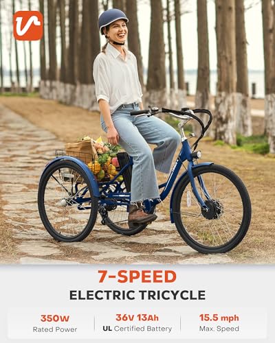 24 & 26 inch 350W 7 Speed Electric Tricycle Z865