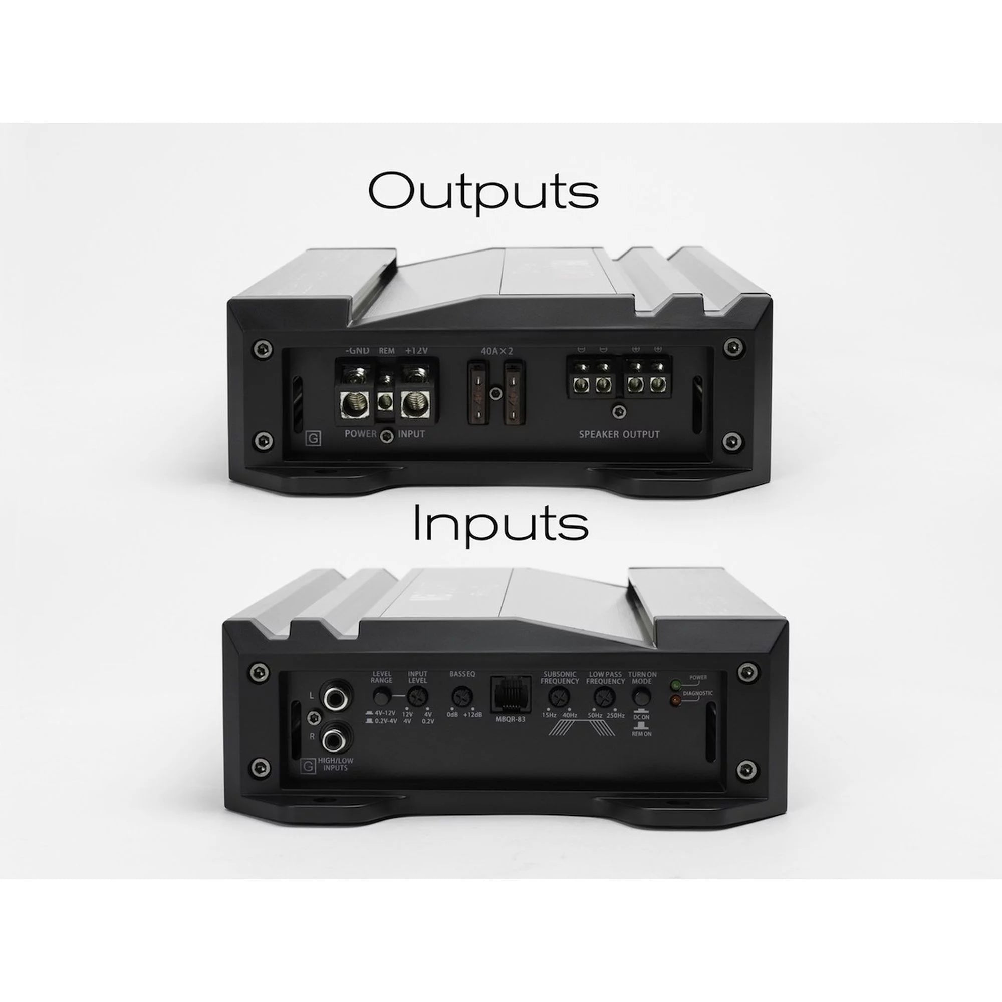 Black Class D Car Audio Amplifier F4455