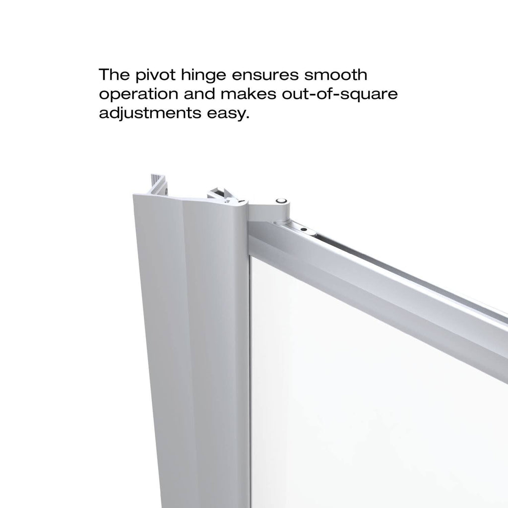 Pivot Framed Shower Door with Silver F301