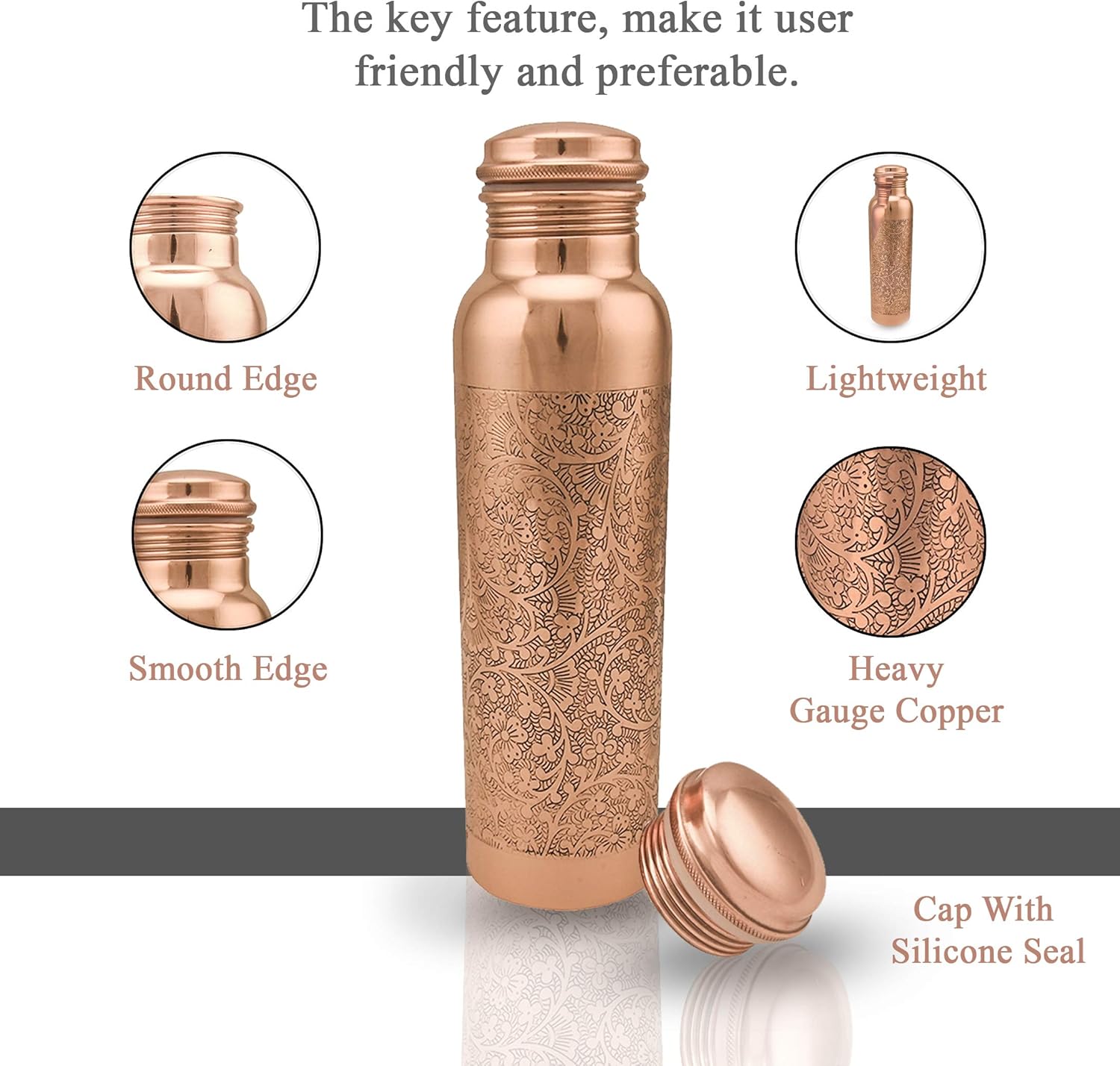 34oz Leak Proof Copper Water Bottle L77921