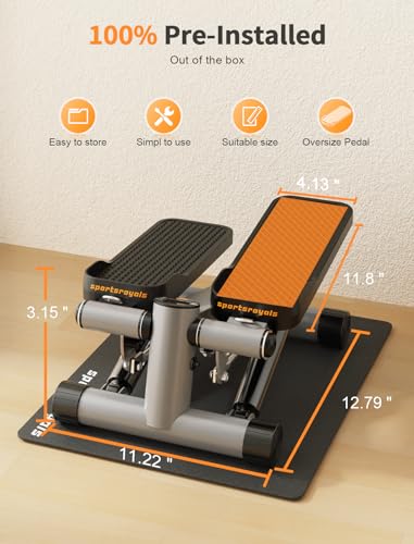Mini Stepper with Resistance Band, Hydraulic Fitness Stepper Z5888