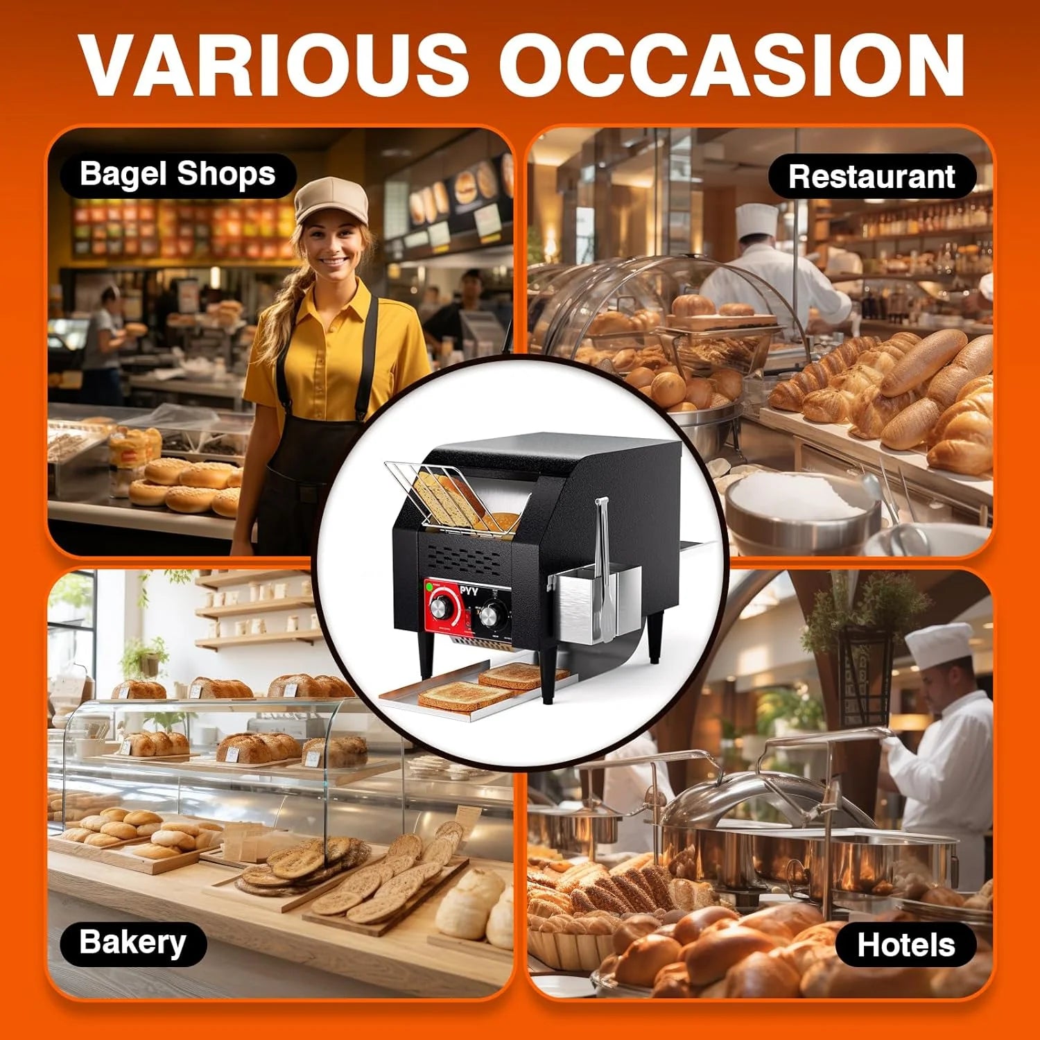 Commercial Conveyor Toaster Electric Stainless Heavy Duty A65784