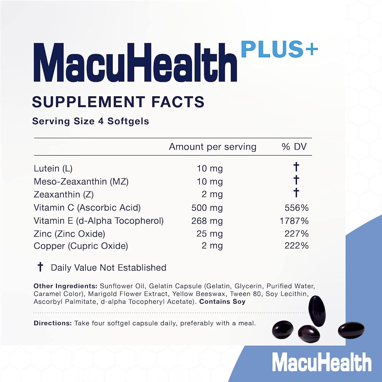 90 Day Supply Eye Vitamins Supplement with Lutein, Zeaxanthin, and Meso-Zeaxanthin H22610