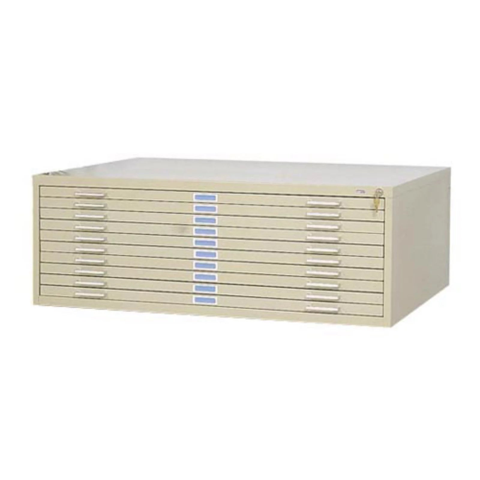 5 Drawer Metal Flat Files Cabinet for 24" x 36" Documents in Tropic Sand D38018